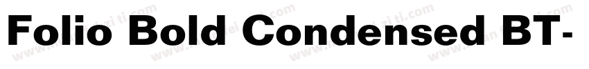 Folio Bold Condensed BT字体转换